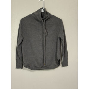 Cinthia Rowley Wool Drawstring Long Sleeve Sweater Dark Gray Size Medium Wool